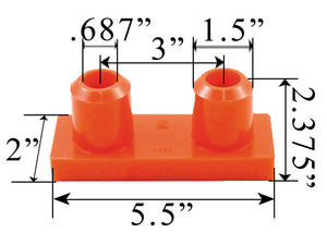 KENWORTH MOTOR MOUNT - T600 / T700 / T800 (POLY)